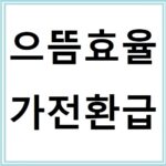 으뜸효율가전 환급제 지원금액부터 신청방법까지