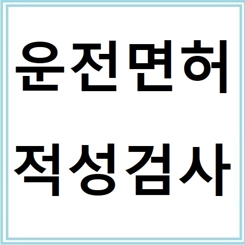 운전면허 적성검사 간소화 서비스 완전정리